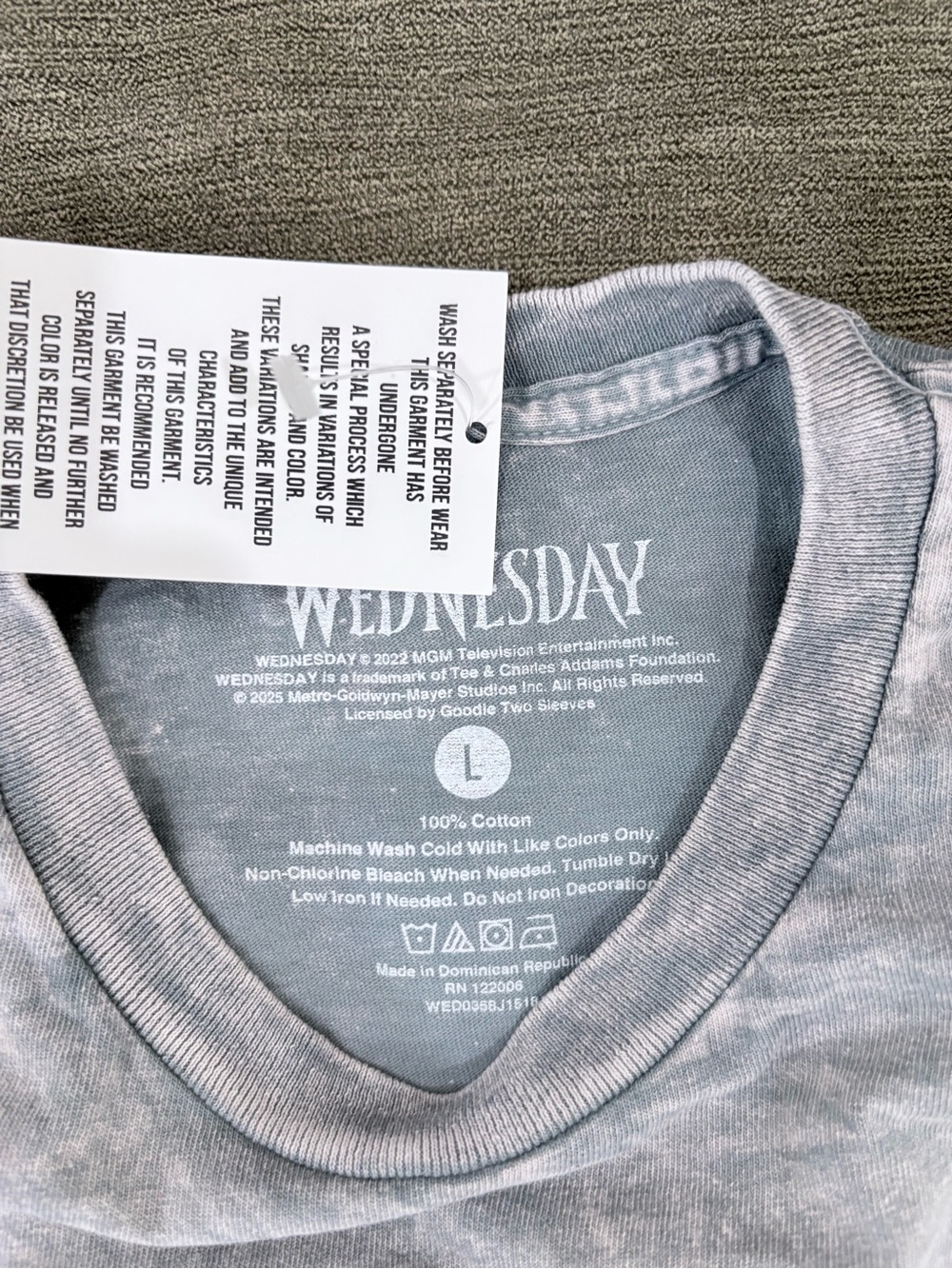 Wednesday Addams Graphic Tee - Gray/Blue - Picture 9 of 12
